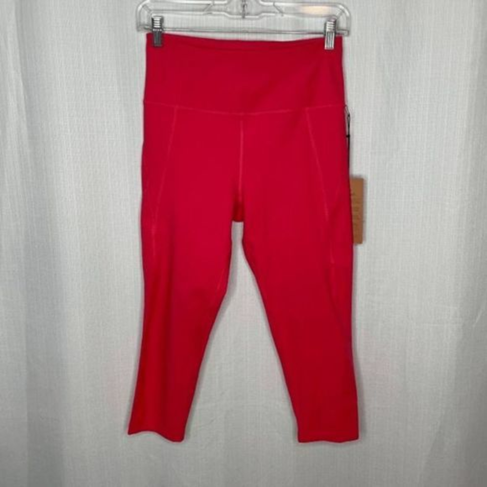 Girlfriend Collective Hot Pink Cropped High Rise‎ Leggings